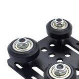 Maxbell Slots Gantry Plate 3D Printer CNC Machine 2020 Gantry Rod Plate with Wheel black wheels