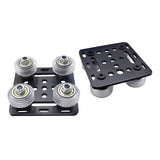 Maxbell Slots Gantry Plate 3D Printer CNC Machine 2020 Gantry Rod Plate with Wheel black wheels