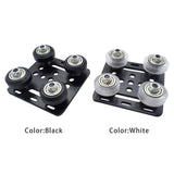 Maxbell Slots Gantry Plate 3D Printer CNC Machine 2020 Gantry Rod Plate with Wheel black wheels