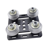 Maxbell Slots Gantry Plate 3D Printer CNC Machine 2020 Gantry Rod Plate with Wheel white wheels