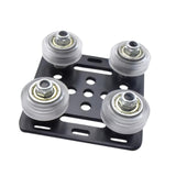 Maxbell Slots Gantry Plate 3D Printer CNC Machine 2020 Gantry Rod Plate with Wheel white wheels