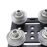 Maxbell Slots Gantry Plate 3D Printer CNC Machine 2020 Gantry Rod Plate with Wheel white wheels