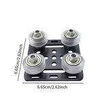 Maxbell Slots Gantry Plate 3D Printer CNC Machine 2020 Gantry Rod Plate with Wheel white wheels