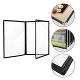 Maxbell Menus Cover Holder Elegant Clear Menus Holder for Banquet Birthday Party Bar Three