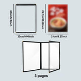 Maxbell Menus Cover Holder Elegant Clear Menus Holder for Banquet Birthday Party Bar Three