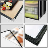 Maxbell Menus Cover Holder Elegant Clear Menus Holder for Banquet Birthday Party Bar Three