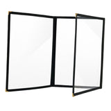 Maxbell Menus Cover Holder Elegant Clear Menus Holder for Banquet Birthday Party Bar Three