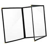 Maxbell Menus Cover Holder Elegant Clear Menus Holder for Banquet Birthday Party Bar Three