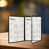 Maxbell Menus Cover Holder Elegant Clear Menus Holder for Banquet Birthday Party Bar Three
