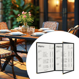 Maxbell Menus Cover Holder Elegant Clear Menus Holder for Banquet Birthday Party Bar Three