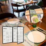 Maxbell Menus Cover Holder Elegant Clear Menus Holder for Banquet Birthday Party Bar Three