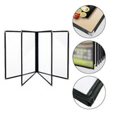 Maxbell Menus Cover Holder Elegant Clear Menus Holder for Banquet Birthday Party Bar Four