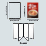 Maxbell Menus Cover Holder Elegant Clear Menus Holder for Banquet Birthday Party Bar Four