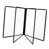 Maxbell Menus Cover Holder Elegant Clear Menus Holder for Banquet Birthday Party Bar Four