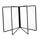 Maxbell Menus Cover Holder Elegant Clear Menus Holder for Banquet Birthday Party Bar Four