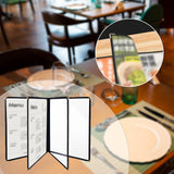 Maxbell Menus Cover Holder Elegant Clear Menus Holder for Banquet Birthday Party Bar Four