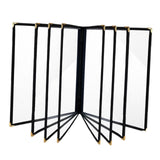 Maxbell Menus Cover Holder Elegant Clear Menus Holder for Banquet Birthday Party Bar Eight