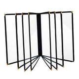 Maxbell Menus Cover Holder Elegant Clear Menus Holder for Banquet Birthday Party Bar Eight