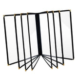 Maxbell Menus Cover Holder Elegant Clear Menus Holder for Banquet Birthday Party Bar Eight