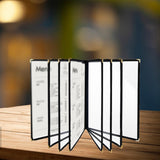 Maxbell Menus Cover Holder Elegant Clear Menus Holder for Banquet Birthday Party Bar Eight