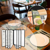 Maxbell Menus Cover Holder Elegant Clear Menus Holder for Banquet Birthday Party Bar Eight