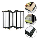 Maxbell Menus Cover Holder Elegant Clear Menus Holder for Banquet Birthday Party Bar Twelve