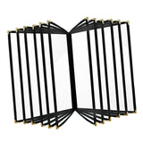 Maxbell Menus Cover Holder Elegant Clear Menus Holder for Banquet Birthday Party Bar Twelve