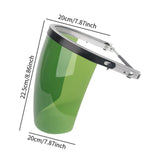 Maxbell Face Shield Mask Dustproof Universal Protector for Gardening Cutting Welding green