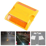 Maxbell Reflective Lane Marker Portable Pavement Marker for Freeways Highways Street 10cmx10cm