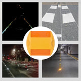 Maxbell Reflective Lane Marker Portable Pavement Marker for Freeways Highways Street 9cmx10cm