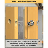 Maxbell Door Lock Installation Set Mortise Jig Mortising Machine with Guide Template yellow