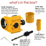 Maxbell Door Lock Installation Set Mortise Jig Mortising Machine with Guide Template yellow