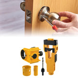 Maxbell Door Lock Installation Set Mortise Jig Mortising Machine with Guide Template yellow