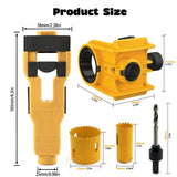 Maxbell Door Lock Installation Set Mortise Jig Mortising Machine with Guide Template yellow