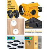 Maxbell Door Lock Installation Set Mortise Jig Mortising Machine with Guide Template yellow