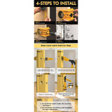 Maxbell Door Lock Installation Set Mortise Jig Mortising Machine with Guide Template yellow