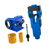 Maxbell Door Lock Installation Set Mortise Jig Mortising Machine with Guide Template blue