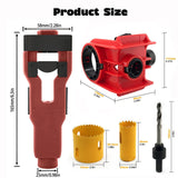 Maxbell Door Lock Installation Set Mortise Jig Mortising Machine with Guide Template red