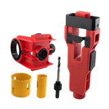 Maxbell Door Lock Installation Set Mortise Jig Mortising Machine with Guide Template red