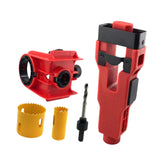 Maxbell Door Lock Installation Set Mortise Jig Mortising Machine with Guide Template red