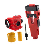 Maxbell Door Lock Installation Set Mortise Jig Mortising Machine with Guide Template red