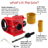 Maxbell Door Lock Installation Set Mortise Jig Mortising Machine with Guide Template red