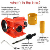 Maxbell Door Lock Installation Set Mortise Jig Mortising Machine with Guide Template orange