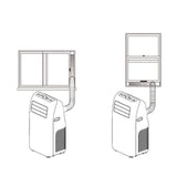 Maxbell Air Conditioner Window Kit Sturdy Replacement for Repair Home Sliding Window without Rain Cover