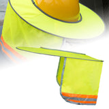 Maxbell Hard Hat Visor Sunproof Hard Hat Neck Shade for Hardhats Gardening Man Woman yellow