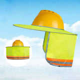 Maxbell Hard Hat Visor Sunproof Hard Hat Neck Shade for Hardhats Gardening Man Woman yellow