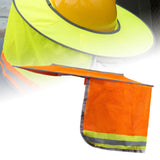 Maxbell Hard Hat Visor Sunproof Hard Hat Neck Shade for Hardhats Gardening Man Woman orange