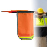 Maxbell Hard Hat Visor Sunproof Hard Hat Neck Shade for Hardhats Gardening Man Woman orange lengthen