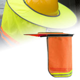 Maxbell Hard Hat Visor Sunproof Hard Hat Neck Shade for Hardhats Gardening Man Woman orange lengthen