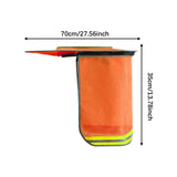 Maxbell Hard Hat Visor Sunproof Hard Hat Neck Shade for Hardhats Gardening Man Woman orange lengthen